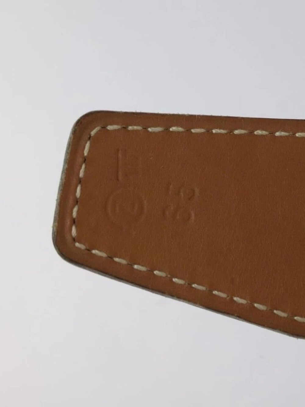 HERMES Twotone Constance H Belt Leather 31.1" Black Auth ki5531 - Picture 11 of 12
